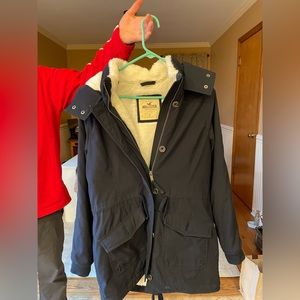 Navy Blue Hollister Winter Coat